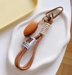 じゃらじゃらキーホルダー　ホットドッグ　パン　ストラップ　チャーム　ミニチュア