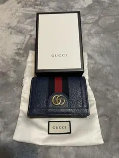 【年始断捨離企画】GUCCI レディース 折り財布 紺