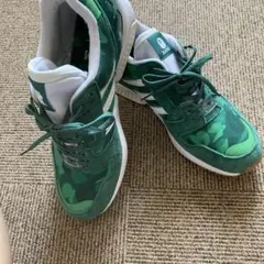 BAPE 迷彩柄 スニーカー グリーン