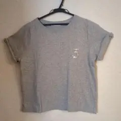 グレー スパンコール 5 Tシャツ