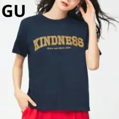 GU　Ｔシャツ　半袖　カレッジ　ロゴ　プリント　Sサイズ