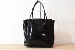 PRADA パテント ガラスレザー セミショルダー トート バッグ ロゴ