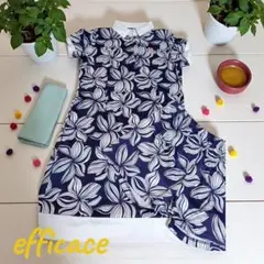 『美品』♡フラワープリントポロシャツ+パンツ付き Mサイズ