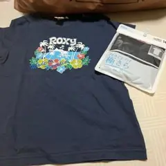 2点ROXY ネイビー Tシャツ 140cmとインナー黒