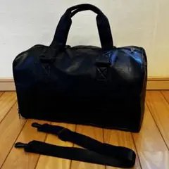✨新品未使用✨メンズ ボストンバッグ 合皮 2way 軽量 ブラック レザー風