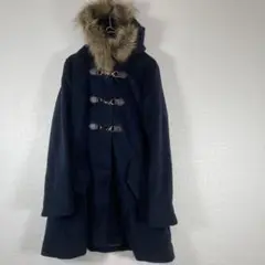 【GRL】グレイル ダッフルコート ネイビー フード&ファー 新品タグ付き