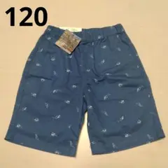 ✨ユニクロ キッズ ハーフパンツ 120 イージーショートパンツ サメ ブルー