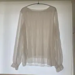 ポリエステル100% 長袖ブラウス FREEサイズ