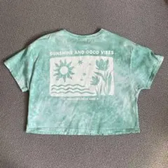 ZARAミントグリーン クロップドTシャツ