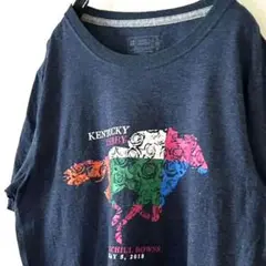 ラッセルアスレティック ケンタッキー Tシャツ ネイビー 紺色 古着