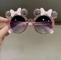 ディズニー ランド シー メガネ サングラス 子供 ピンク シアー ラメ 大人気