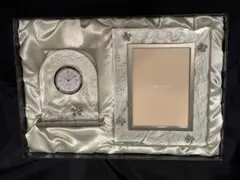 【未使用】ミキモト　フォトフレーム　ミニクロックセット　MIKIMOTO