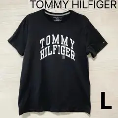 トミーヒルフィガー Tシャツ L 半袖 プリント ロゴ メンズ 綿 ブラック