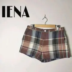 【IENA】レディース かわいい!ショートパンツ チェック柄 ポッケ付き 美脚