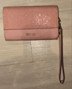 GUESS 二つ折り財布 ピンク