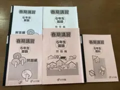 限定値下げ 浜学園小6 最難関 春期講習 国語算数理科フルセット 解答・解説つき