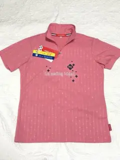 【新品】　マリクレール　ゴルフシャツ　ハーフジップ　ピンク　M