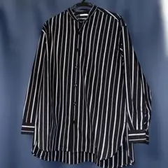 GU ロングシャツ　ネイビーストライプ　sサイズ