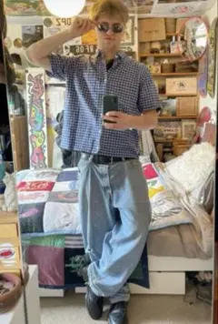00's old GAP 短丈チェックシャツ　City boy
