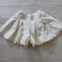 メゾピアノ　レース　フレアパンツ　オフホワイト　　 150cm