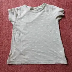 GITAジータ千趣会ベルメゾン150cm●ミントグリーン リボン柄 半袖Tシャツ