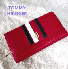 【未使用】TOMMY HILFIGER 三つ折り長財布　レザー　しぼ革