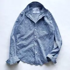 【美品】Frank＆Eileen 小花柄コットンシャツ xs ブルー