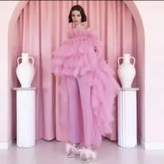 ピンクチュールドレス