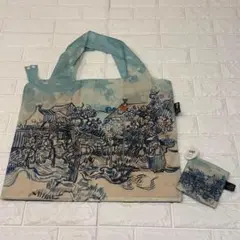【LOQI】エコバッグ ゴッホ 家々と農婦 トートバッグ アートデザイン