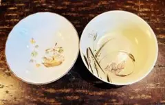 たち吉　食器　お椀　フクロウと宝船のイラスト皿