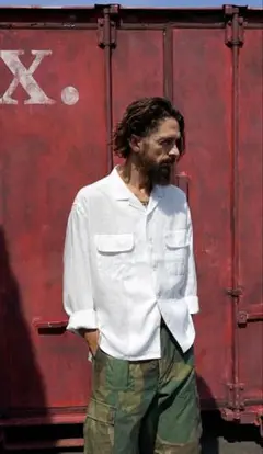 OPEN COLLAR SHIRT - HEMP オフホワイト 48