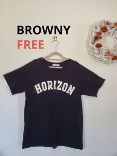 BROWNY 半袖Tシャツ 黒 FREE