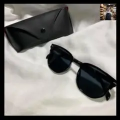 【再入荷】メンズ　サングラス　black×black　ウェリントン　UV400
