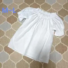 一度のみ使用【美品】フラダンス　ブラウス　白　パウブラウス　アビバーレ