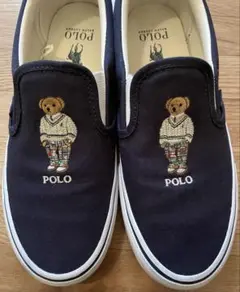 POLO RALPH LAURENベアスリッポン ネイビー US7.5 25.5