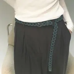 LIFE LEATHER CHAIN BELT ピーコックカラー LIDNM