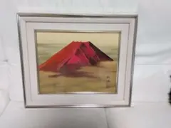 桃園　珍品！　鯖とさざゑ　色紙絵（日本画） 桃園珍品！鯖とさざゑ色紙絵（日本画）