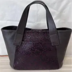 印傳屋 ローズ ハンドバッグ いんでんや