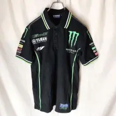 YAMAHA ヤマハ　モンスターエナジー　ポロシャツ　黒