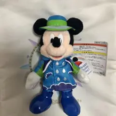 ミッキー　レインコート　ぬいぐるみバッジ　ぬいば　ハッピーレイニーデイ