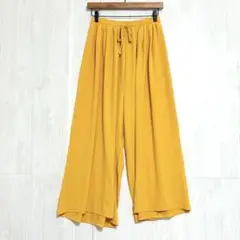 イング　ガウチョパンツ　ウエストゴム&紐　【美品】　黄色　M