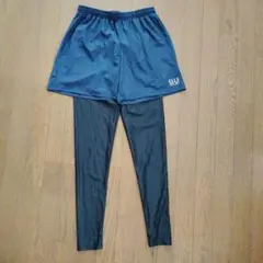 ELLE ショートパンツ＆レギンス セット M ネイビー（水陸両用）
