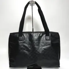 【美品】 GHERARDINI ハンドバッグ ブラック 総柄デザイン モノグラム