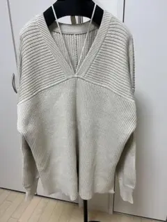 CLANE MIX COLOR STRING WIDE KNIT TOPS①