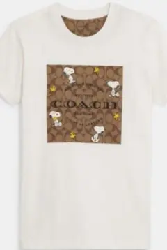 2022年COACH X SNOOPY シグニチャーTシャツ Sサイズ本日特価
