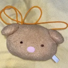 すみっコぐらし　とんかつ　こいぬといぬごっこ　フェイスポシェット　ポシェット
