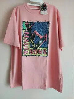 MAUI & SONS 　プリント Tシャツ　スケボー　ピンク