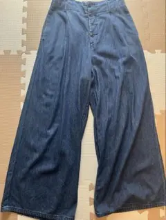 GU ワイドパンツ ダークブルー XL