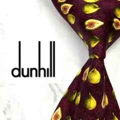 ◆美品◆ dunhill ネクタイ 紫色 いちじく柄 オシャレ