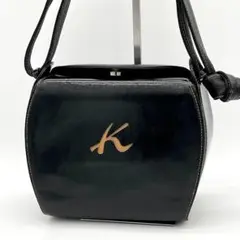 【良品】kitamura ハンドバッグ 2way セミショルダーバッグ 黒色